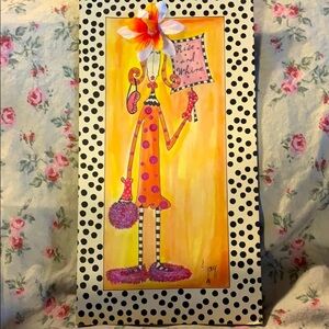 Dolly Mama stand up art sparkles and fake flower🌸